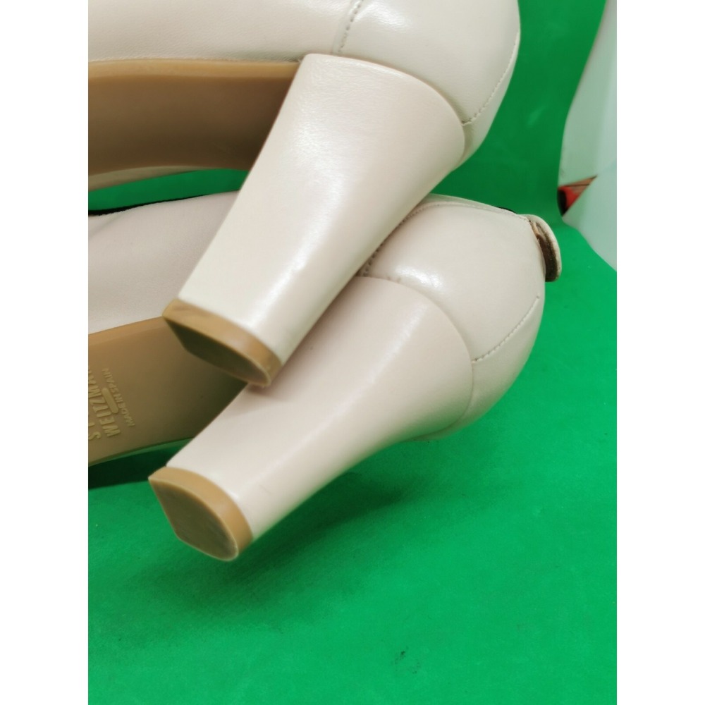 Stewart Weitzman Womens 6.5M Ivory with Black trim Pumps Heels - Picture 9 of 16